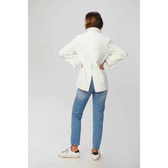 NEW IN THE MOOD FOR LOVE lycia velvet jacket in white - Picture 3 of 6